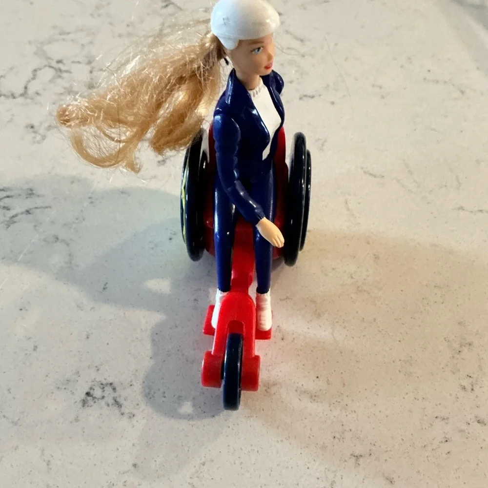 2000 MCDonalds Barbie doll Becky Paralympics happy meal toy